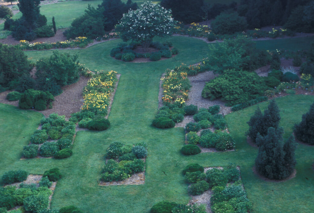 Aerial view of the National Arboretum's Daylily Collection.