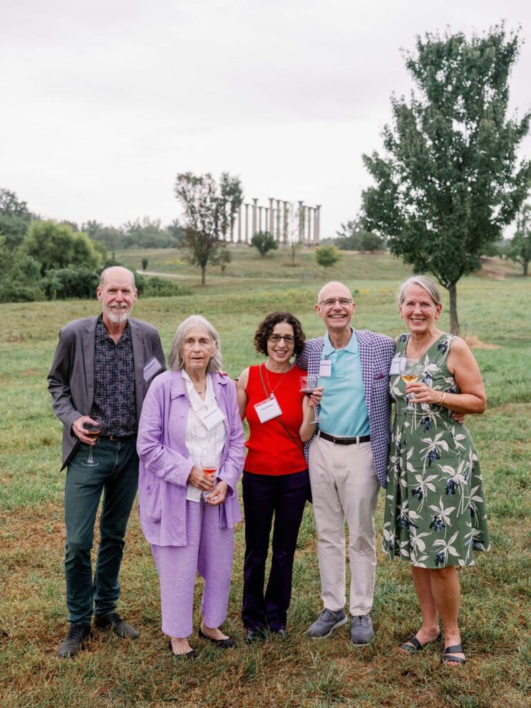 Dinner Under the Stars guests in front of the capitol columns