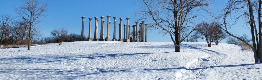 snowy capitol columns formatted as a newsletter banner